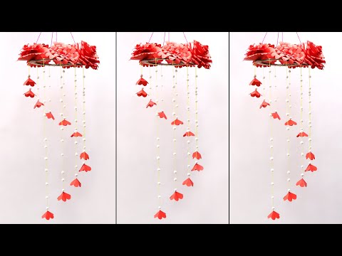 DIY Wind Chime with Beautiful Paper Roses|Wall Hanging|Paper Craft