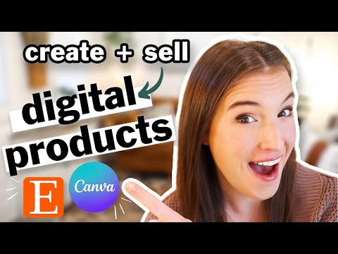 How to CREATE + SELL Etsy Digital Products in 2024 💸 (Etsy + Canva Tutorial)