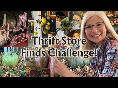 Fall 2024 Challenge: Decorating my Front Porch & Foyer with 15 Thrift Store Finds!