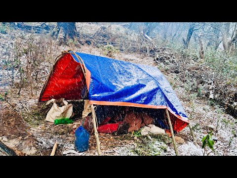 Surviving Life in the Nepali Mountains During The Snowfall | Most Peaceful And Relaxing Life