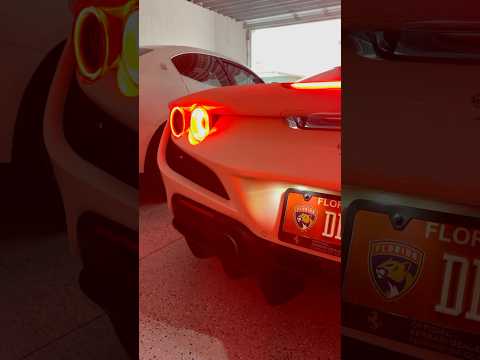 LOUD Ferrari F8 Spider cold start‼️ #ferrari #ferrarif8 #coldstart #carsounds #exhaustsound #loudcar