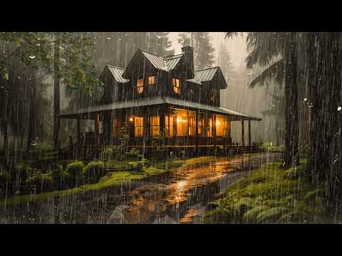 11 Hours Heavy Rain for FAST SLEEP - Deep Sleep with Heavy Rain on Tin Roof, Relax, ASMR