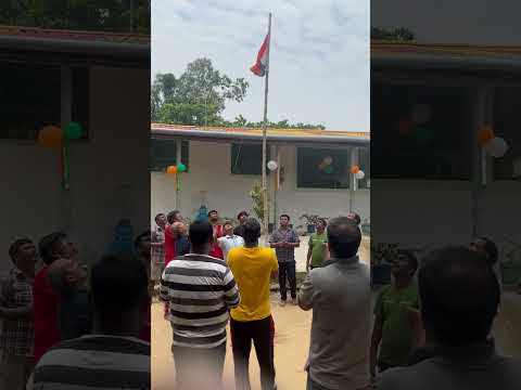 HAPPY INDEPENDENCE DAY. FLAG HOSTING AT GALAXY NATURE CAMP DUBLAGADI BEACH…9748360830