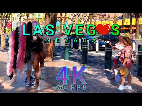 Bellagio Fountain Walk, Las Vegas Nevada USA 4K-UHD