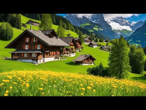 Switzerland Countryside🇨🇭Picturesque Swiss Village Lungern Walking Tour