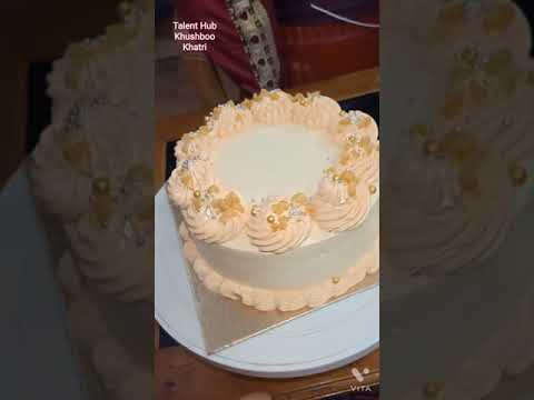 Butter Scotch round shape cake design(Talent hub khushboo khatri)