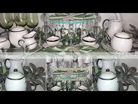 The Green and Silver Summer Serving Station | 2023 Home Décor Ideas | Heavens Pearls 2023