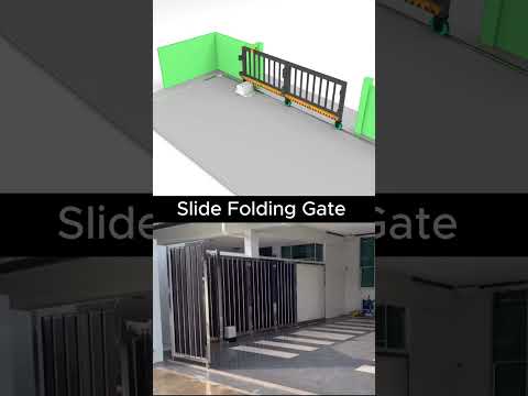 Slide Folding Gate #mechanic #engineering #mechanism #ideas #shorts #diy