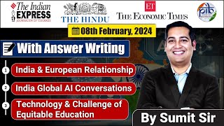 8 February 2025 | Editorial Discussion | AI Governance, India EU Relations, Education Technology