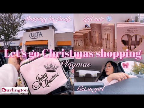 Let’s go Christmas shopping for my family | VLOGMAS ☃️🎀 (ulta, Burlington, Ross, & Tj maxx)