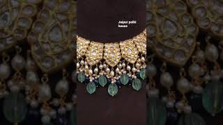 gold diamond  polki necklace jewellery polkinecklace,polkinecklac,jadaunecklace,jaipurjewellery