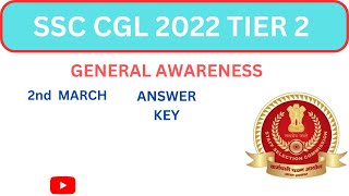 SSC CGL Tier 2 2022 2nd MARCH GS PAPER || #ssccgl2022