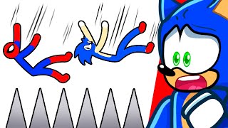 Sonic VS Spiderman 9,784,235% IMPOSSIBLE Obstacle Course