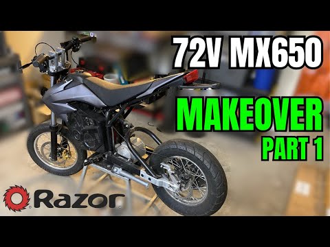 72V Razor MX650 Street Bike Makeover Part 1