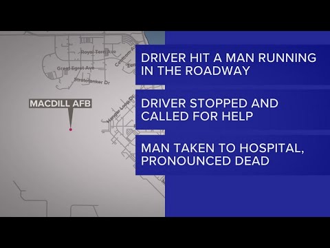 Person hit, killed by car while running on MacDill Air Force Base