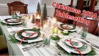 Easy, Affordable and Elegant  Evergreen Christmas Tablescape | #tablescapetuesdays24 #juvilee2575