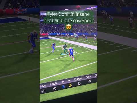 Tyler Conklin Insane grab in triple coverage🤯 #madden #tylerconklin #nyc #nyjets #madden24 #gaming