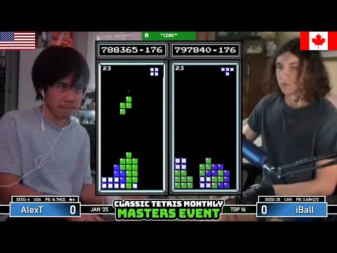 TETRIS IN 2025!! Alex T, iBall | Top 16 | Classic Tetris Monthly Masters | January 2025