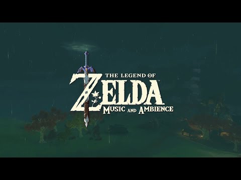 zelda music to relax (Slowed + Reverb) with soft rain ambience