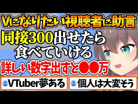 VTuberになりたい視聴者にリアルな現状や本音の助言をするホロメン達【ホロライブ/切り抜き/VTuber/ 夏色まつり / 宝鐘マリン / 白銀ノエル / ときのそら / 癒月ちょこ 】