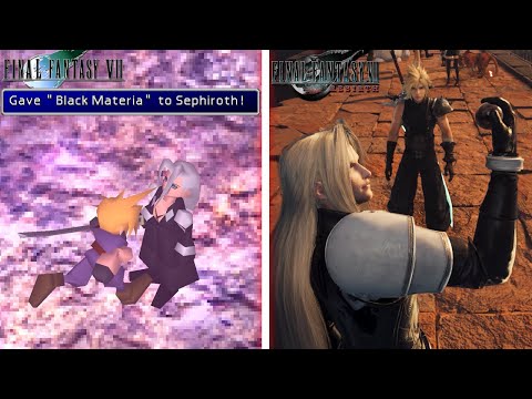 Final Fantasy VII Rebirth - Sephiroth gets the Black Materia Scene Comparison (Original vs Rebirth)