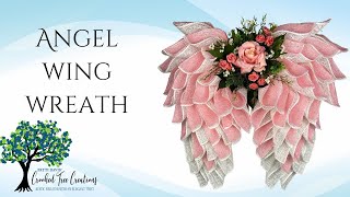 How to make an Angel Wing Wreath. Do this to make your own custom color mesh #wreath #diy