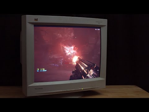 Doom Eternal on a ViewSonic P810 CRT Monitor