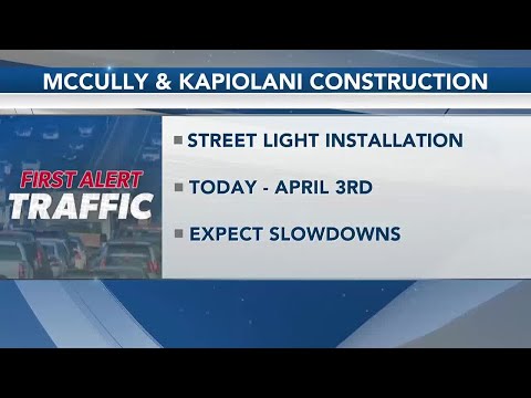 Expected slowdowns on McCully Street as city begins streetlight installation