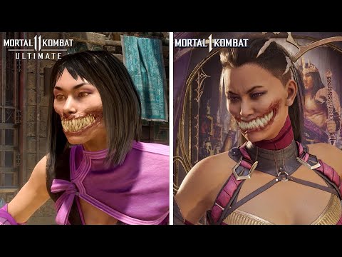 Mortal Kombat 1 - Character Faces Unmasked Comparison - MK 11 vs MK 1