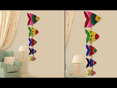 CARDBOARD FISH DIY||How to make beautiful FISH Wall Hanging