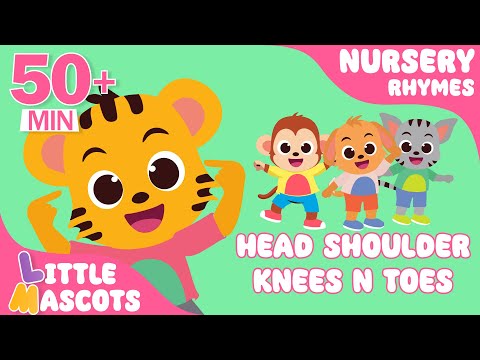 ✨Head Shoulder Knees and Toes + Months Of The Year + more Little Mascots Nursery Rhymes & Kids Songs