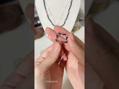 Lapislazuli woven ring making tutorial#jewlerymaking #ringmaking #ring #beading #beadsring #handmade