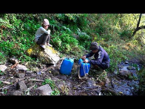 water source in the jungle || shepherd team of Himalayas Nepal || @shepherdlifeofnepal