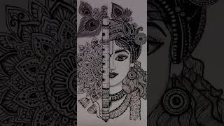 Radha Krishna and Hanuman drawing 👑🎀