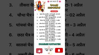 Navratri Calender 2025 | Chaitra Navratri 2025 kab hai | चैत्र नवरात्रि  #navratri #chaitranavratri