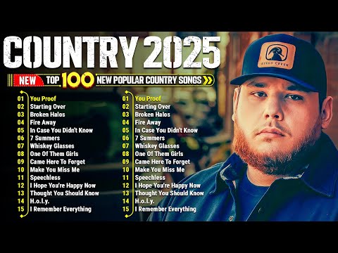 New Country Songs 2025 -  Luke Combs, Morgan Wallen, Chris Stapleton, Luke Bryan, Blake Shelton,