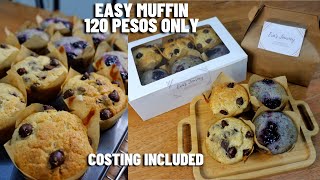 TIM HORTONS MUFFINS RECIPE! (BLUEBERRY & CHOCOLATE CHIPS) | COSTING INCLUDED