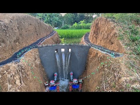 Construction of mini hydropower with two units