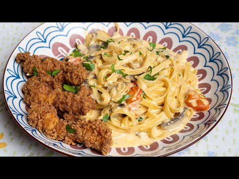 Creamy Pasta yang pedas bersama Fillet Ayam Rangup 5 bintang!