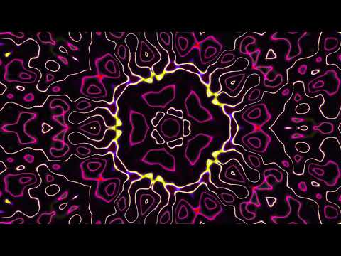 Trippy Purple & White Neon Kaleidoscope Art | 1-Hour Hypnotic Relaxation & Screensaver