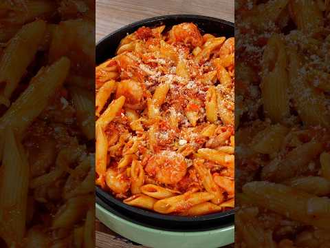 Spicy Shrimp & Penne Pasta #food