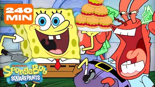 4 HOURS Inside the Krusty Krab 🍔 | SpongeBob