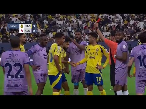 نواف بوشل بطاقة حمراء 🟥 | النصر ضد الخلود 3-1 | أبرز اللقطات | دوري روشن السعودي 2024-2025