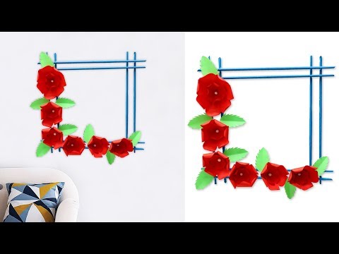 How to Make Beautiful Paper Flower for Home Decor | Paper Flowers Wall Decorations