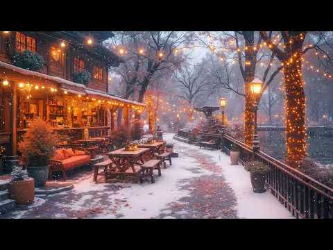 Riverside Coffee Shop for Peaceful Vibe ❄️ Melodious Jazz Music That Will Lull You To Sleep & Relax