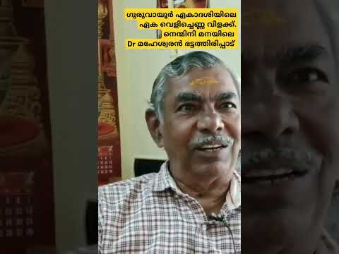 ഗുരുവായൂർ ഏകാദശിയിലെ ഏക വെളിച്ചെണ്ണ വിളക്ക്, guruvayur ekadashi 2024 #shortfeed #shorts