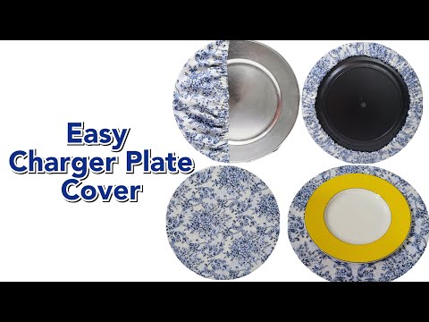 New: EASY FABRIC CHARGER PLATE COVER: A Step-by-Step Guide | diy #juvilee2575 #chargerplatehack