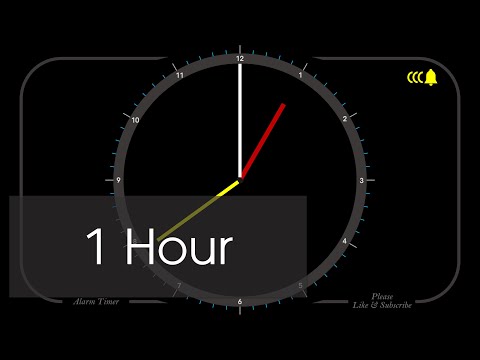 1 Hour - Analog Clock Timer & Alarm - 1080p - Countdown