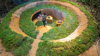 Girl Live Off Grid, Built Underground Home Shelter for a Peaceful Stay in the Wild