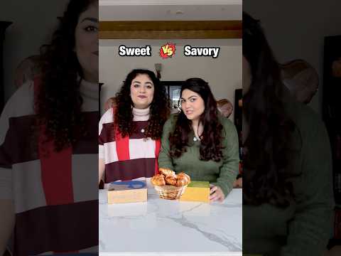 🥐Sweet vs Savory Croissant- Which is better? #foodchallenge #thakursisters